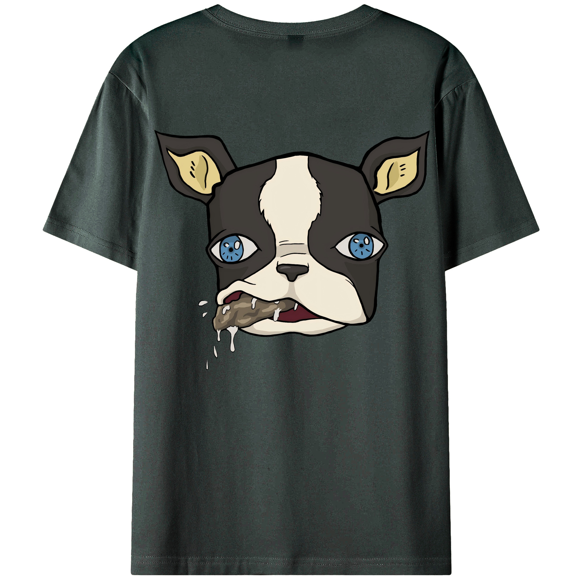 （画像用） ジョジョの奇妙な冒険 イギー JoJo's Bizarre Adventure Iggy 綿100％ メンズ半袖Tシャツ（バックプリント） 通気性